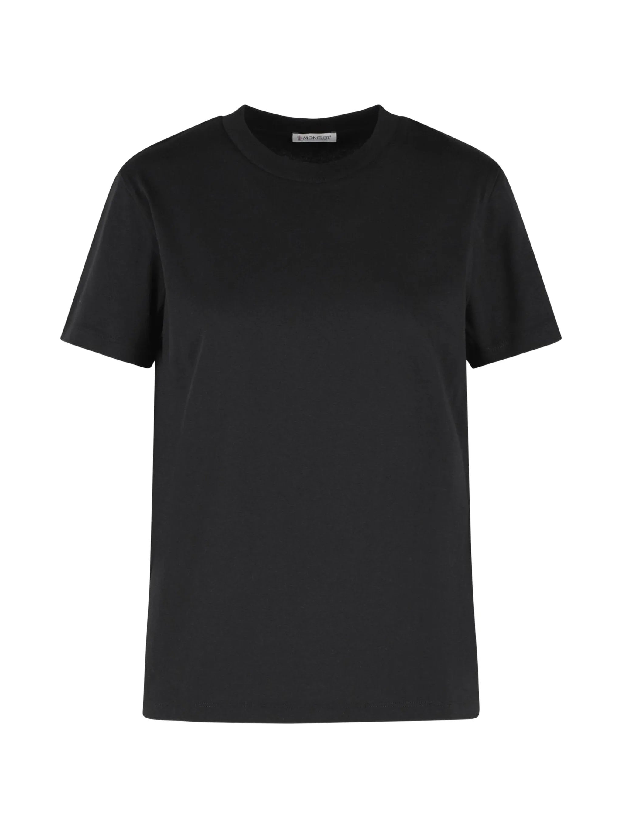 Black Crew Neck Short-Sleeved Top