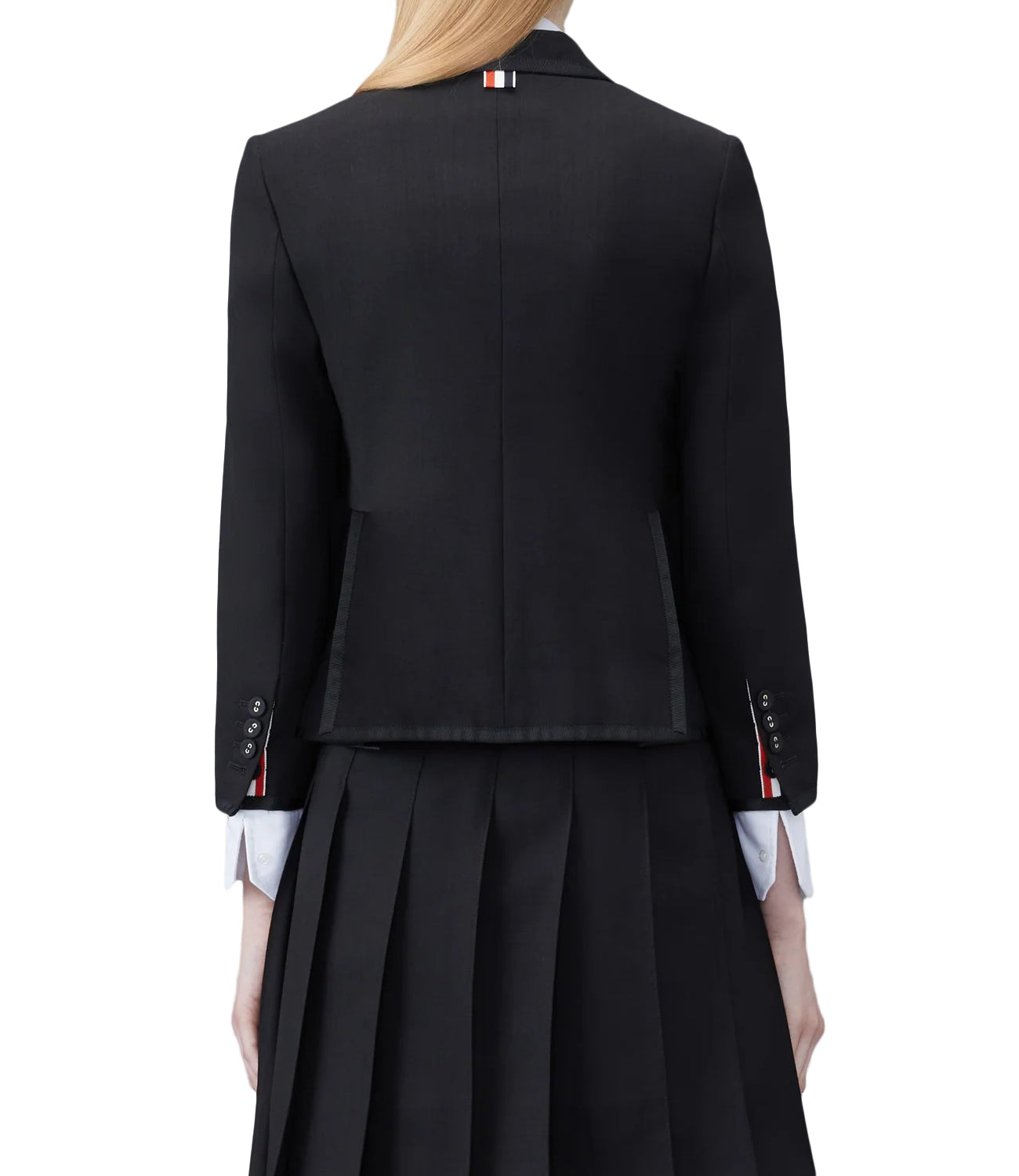 Tailored Black Blazer with Notched Lapels and Structured Fit