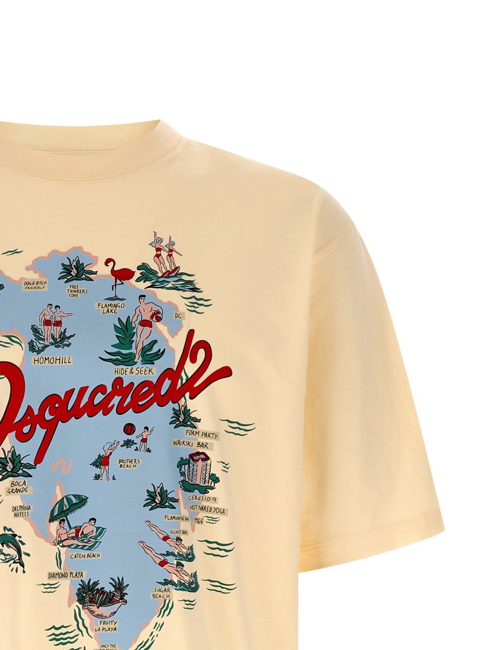 Short-Sleeve T-Shirt With Map-Inspired Graphic Print