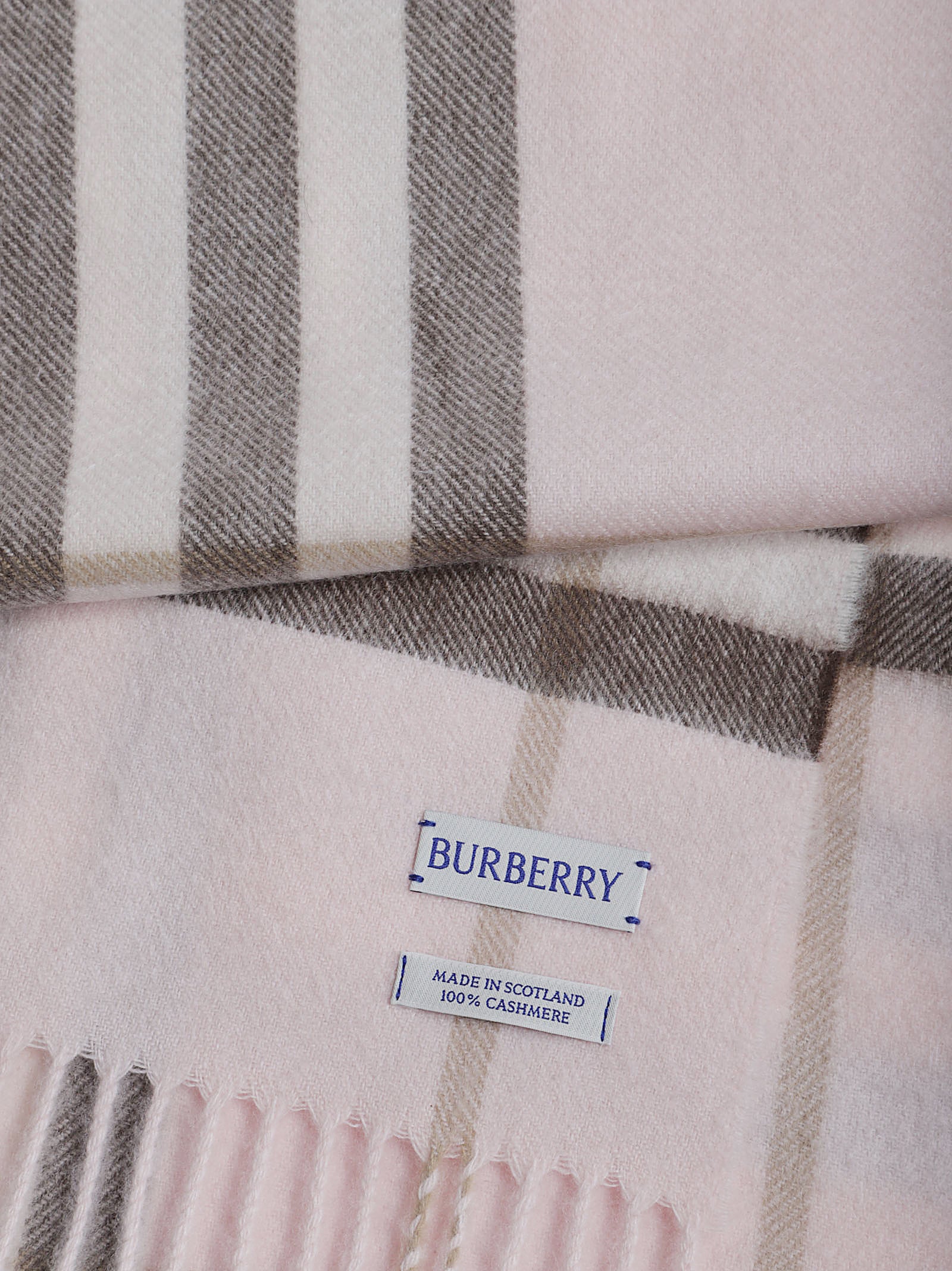 Cashmere Scarf with Iconic Check Pattern