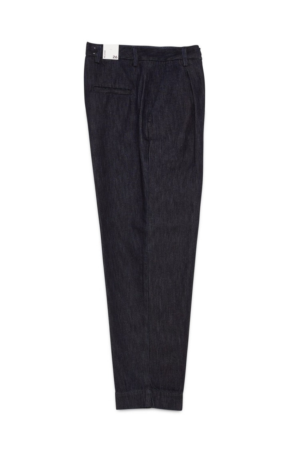 Szerokie jeansowe spodnie chino w kolorze niebieskim