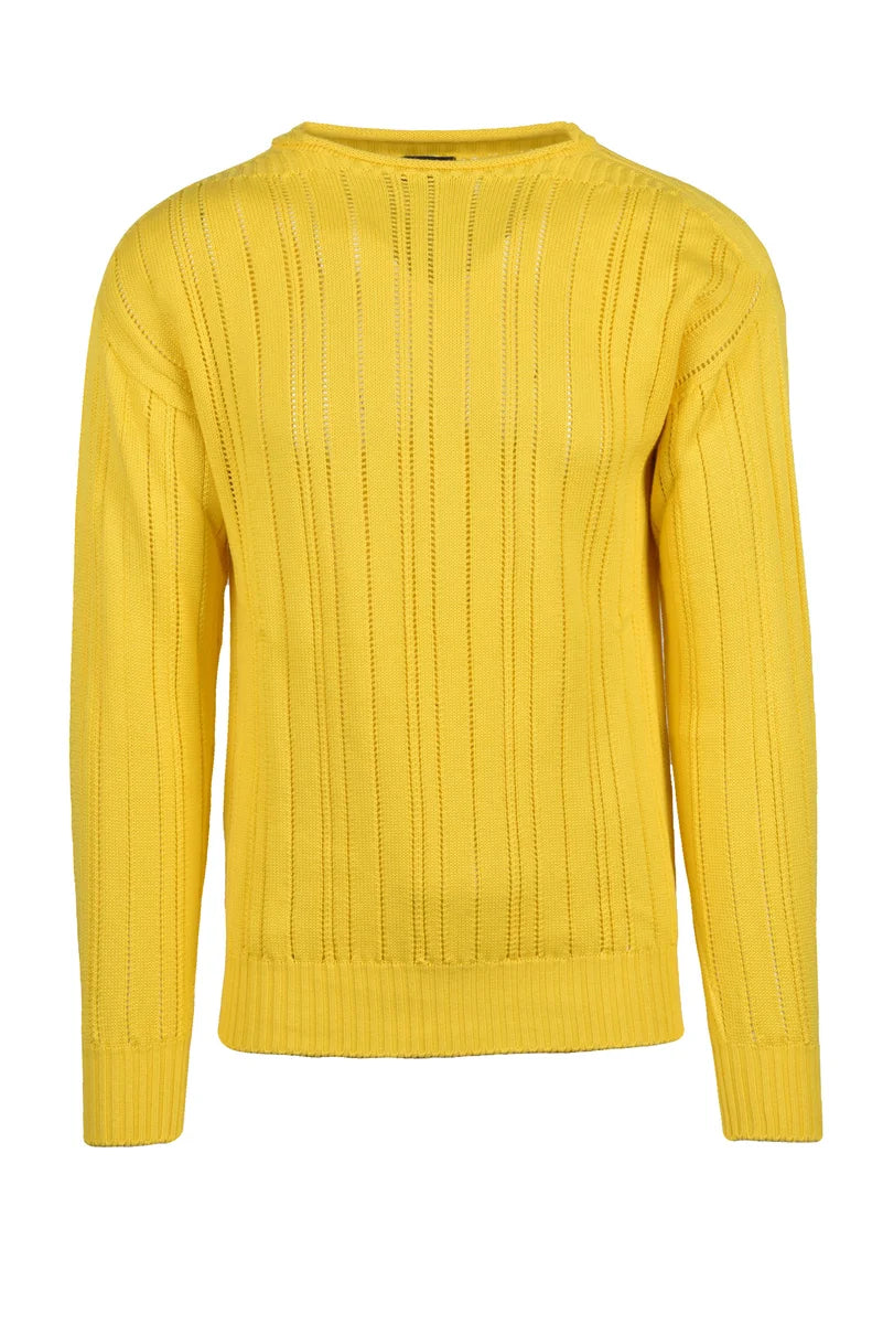 Cotton Cashmere Sweater - Yellow