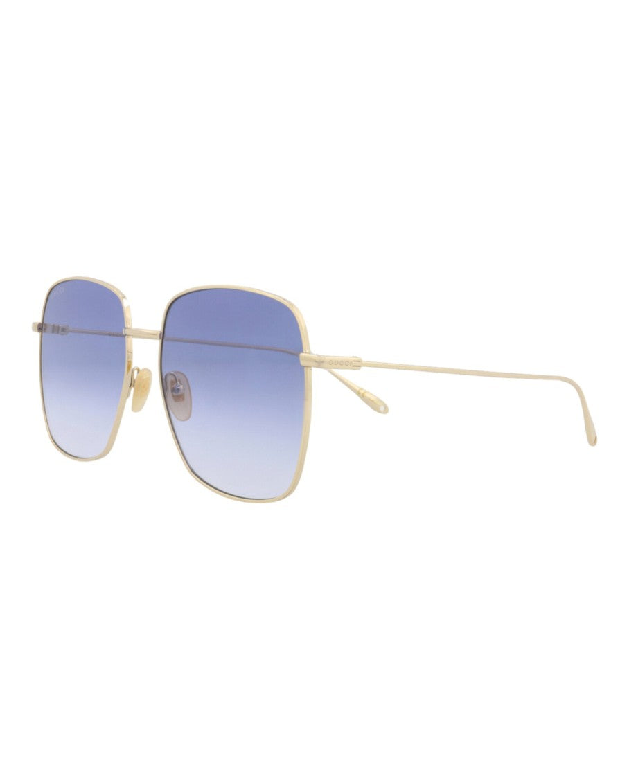 Square-Frame Metal Sunglasses