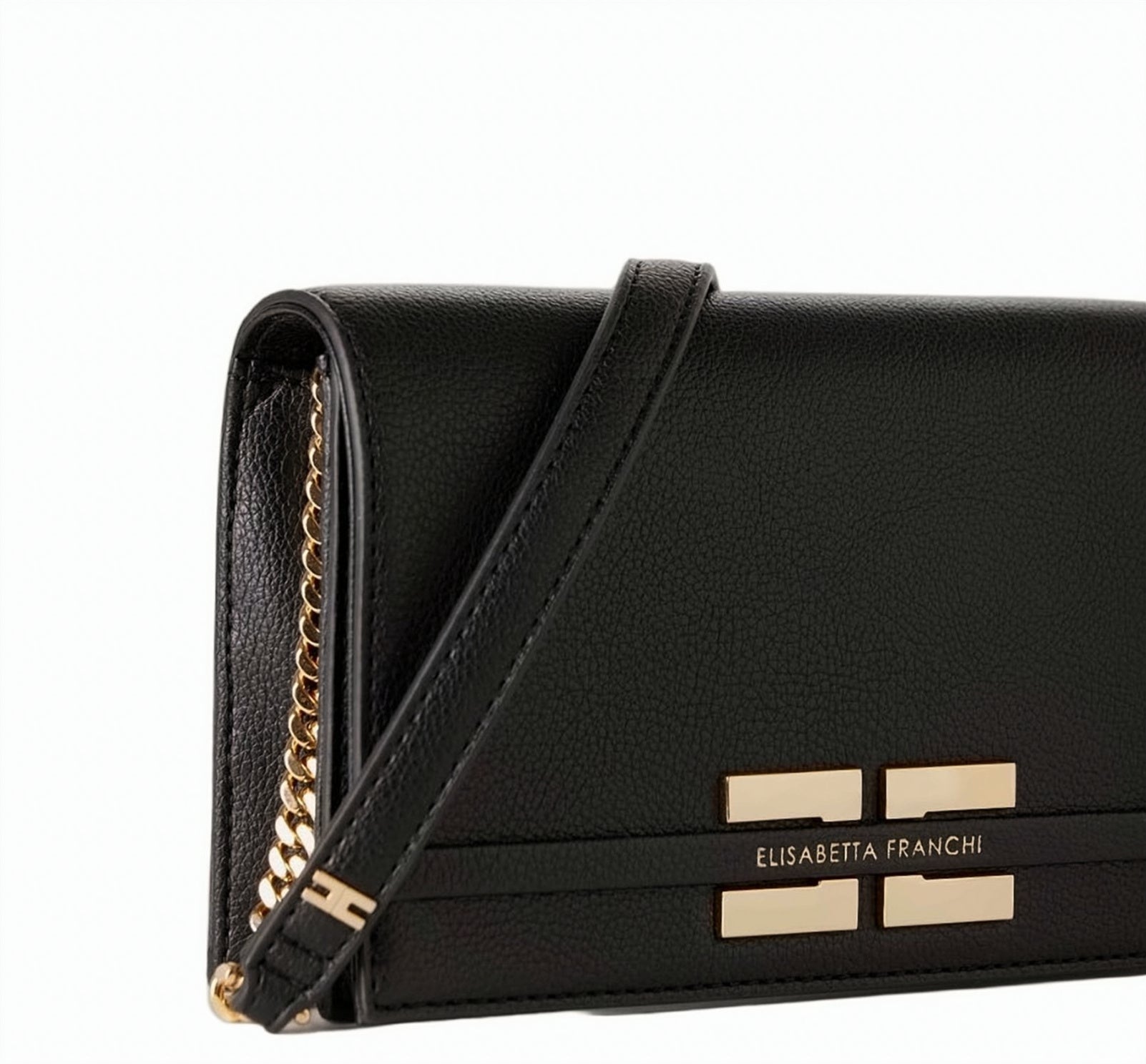 Leather Effect Chain Shoulder Bag