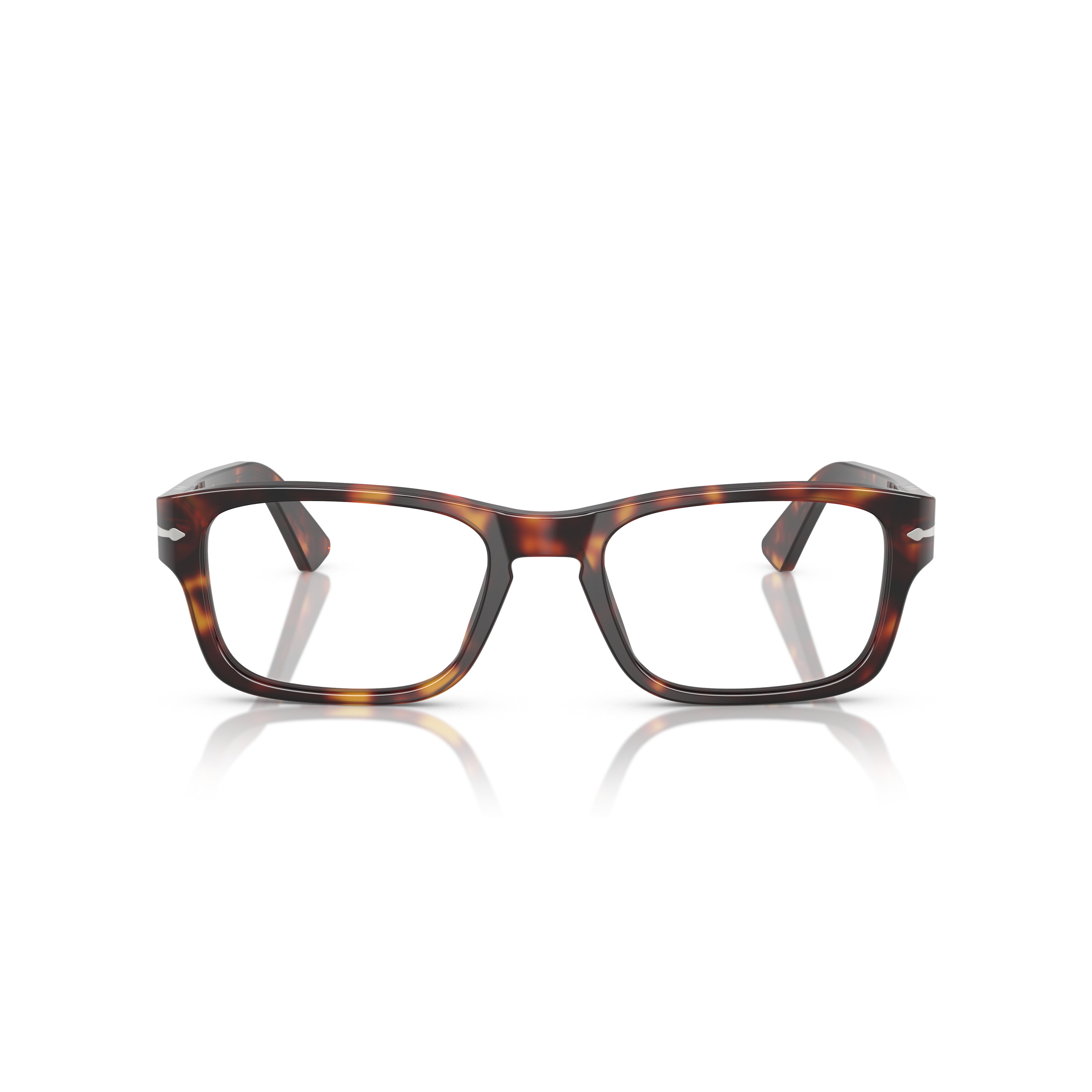 0po3364v Tortoiseshell Acetate Rectangular Eyeglasses with Arrow Detail