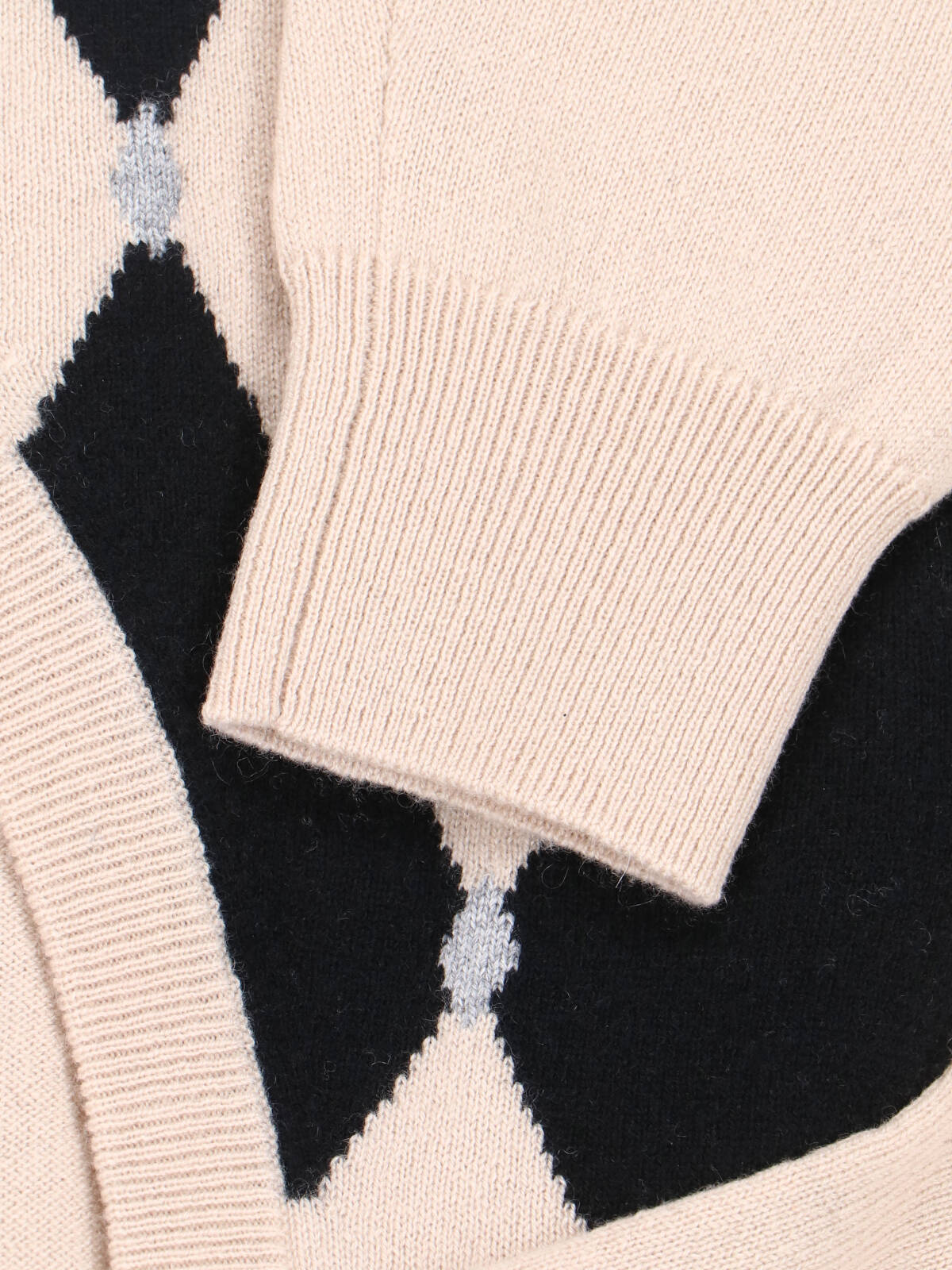 Cashmere Sweater, Beige, V-Neck, Long Sleeves