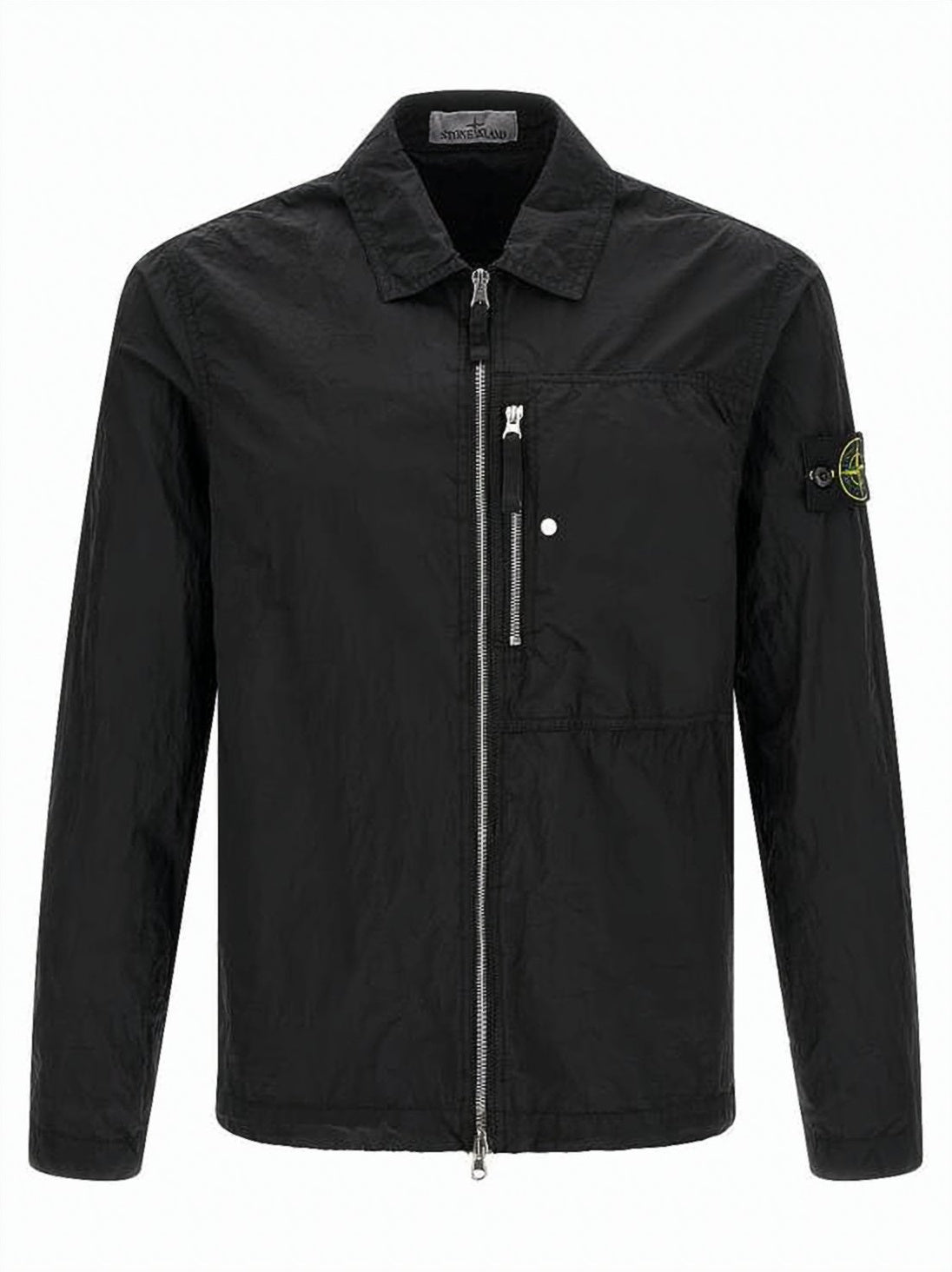 Black Lightweight Matte Finish Zip Shirt