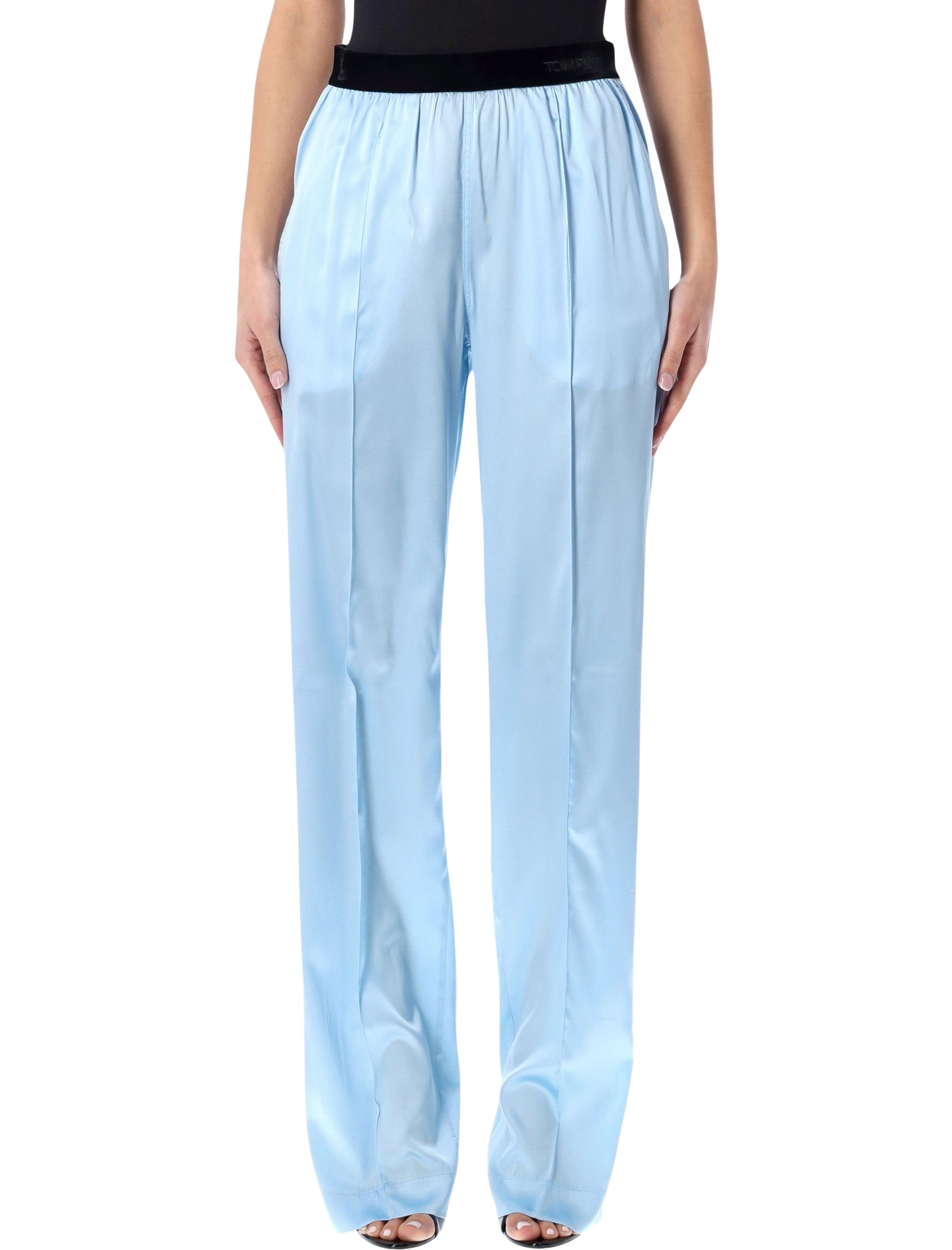 Stretch Silk Satin Pj Pants