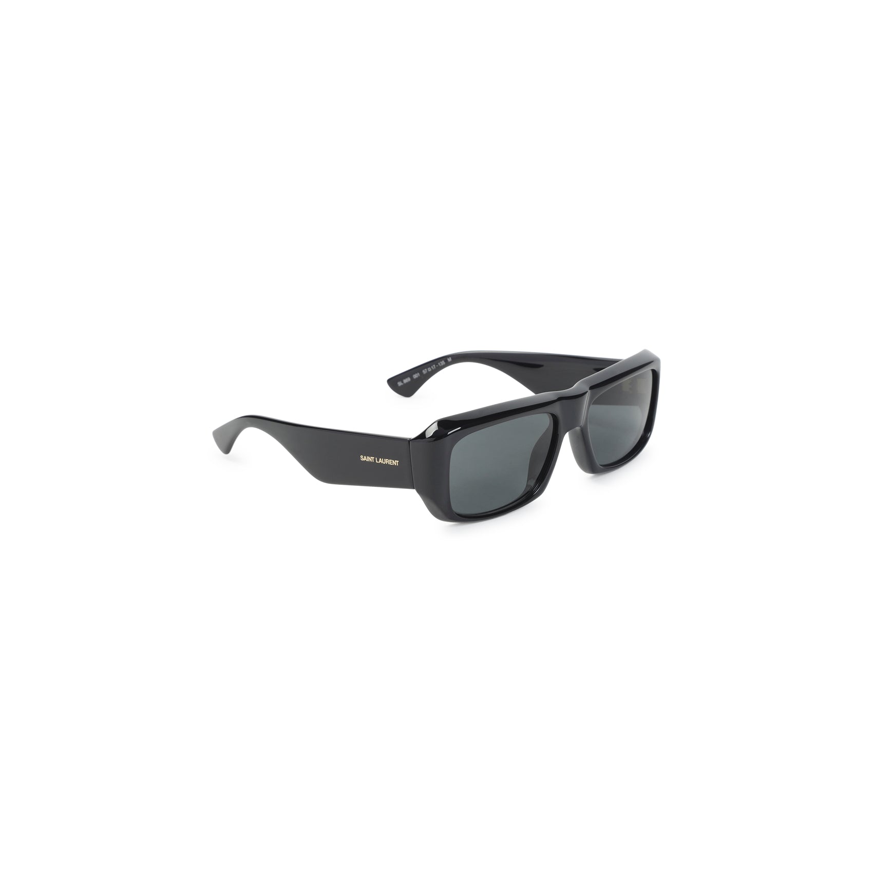 Rectangular Acetate Sunglasses With Gold Detailing