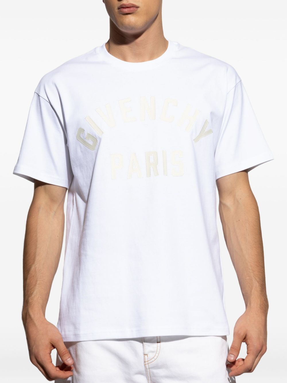 Short-Sleeved Cotton T-Shirt with Embroidery