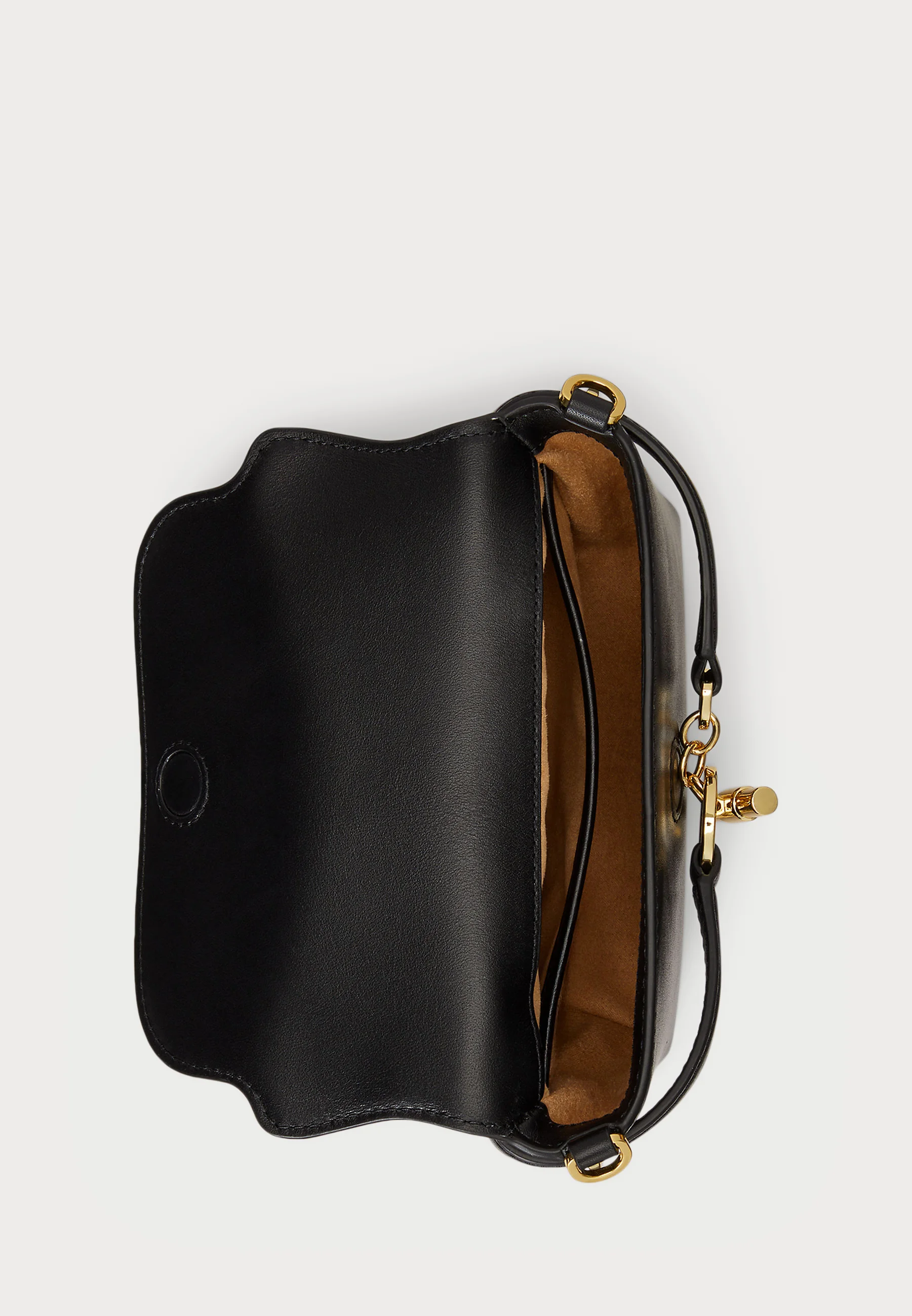 Black Smooth Leather Crossbody Bag