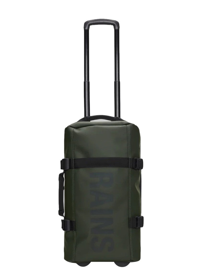 Compact Olive Green Wheeled Suitcase
