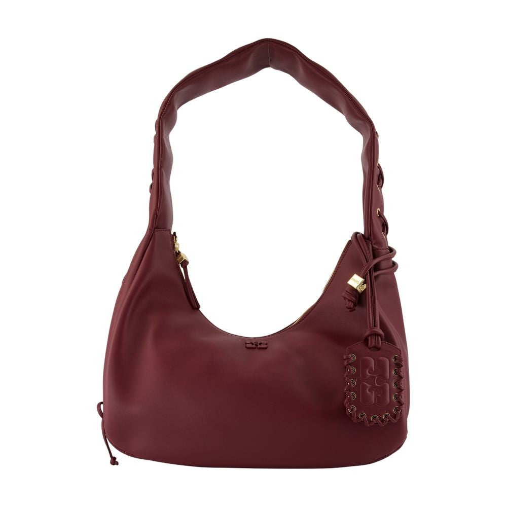 Medium Laces Shoulder Bag - Leather - Burgundy