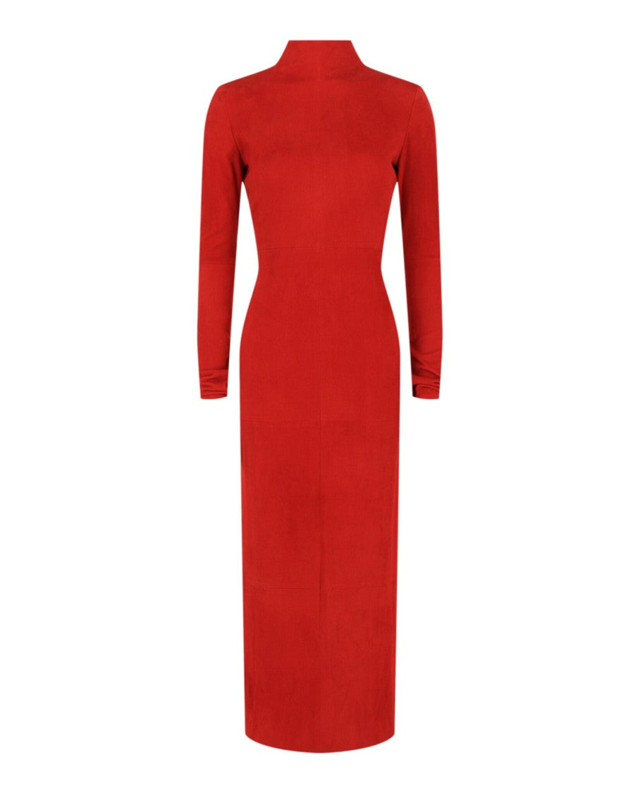 Backless Suede Dress