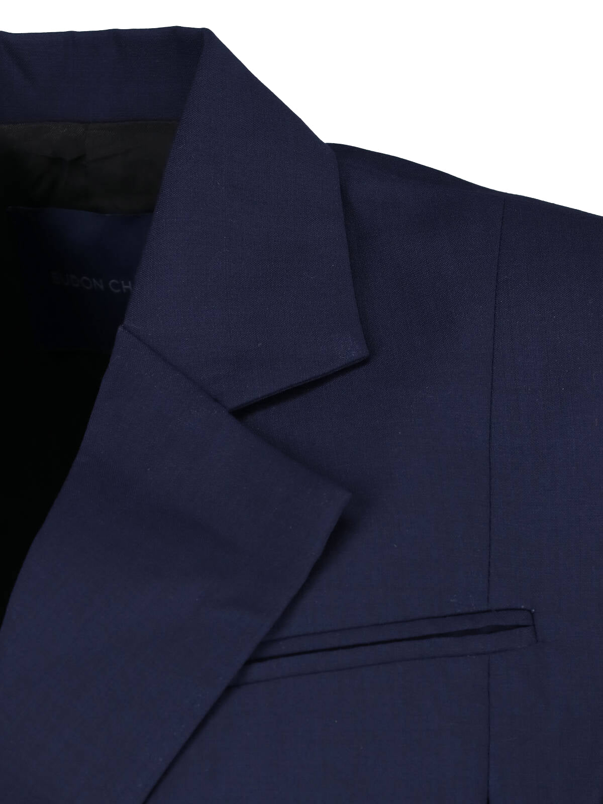Navy Blue Beatrice Double-Breasted Wool Blazer