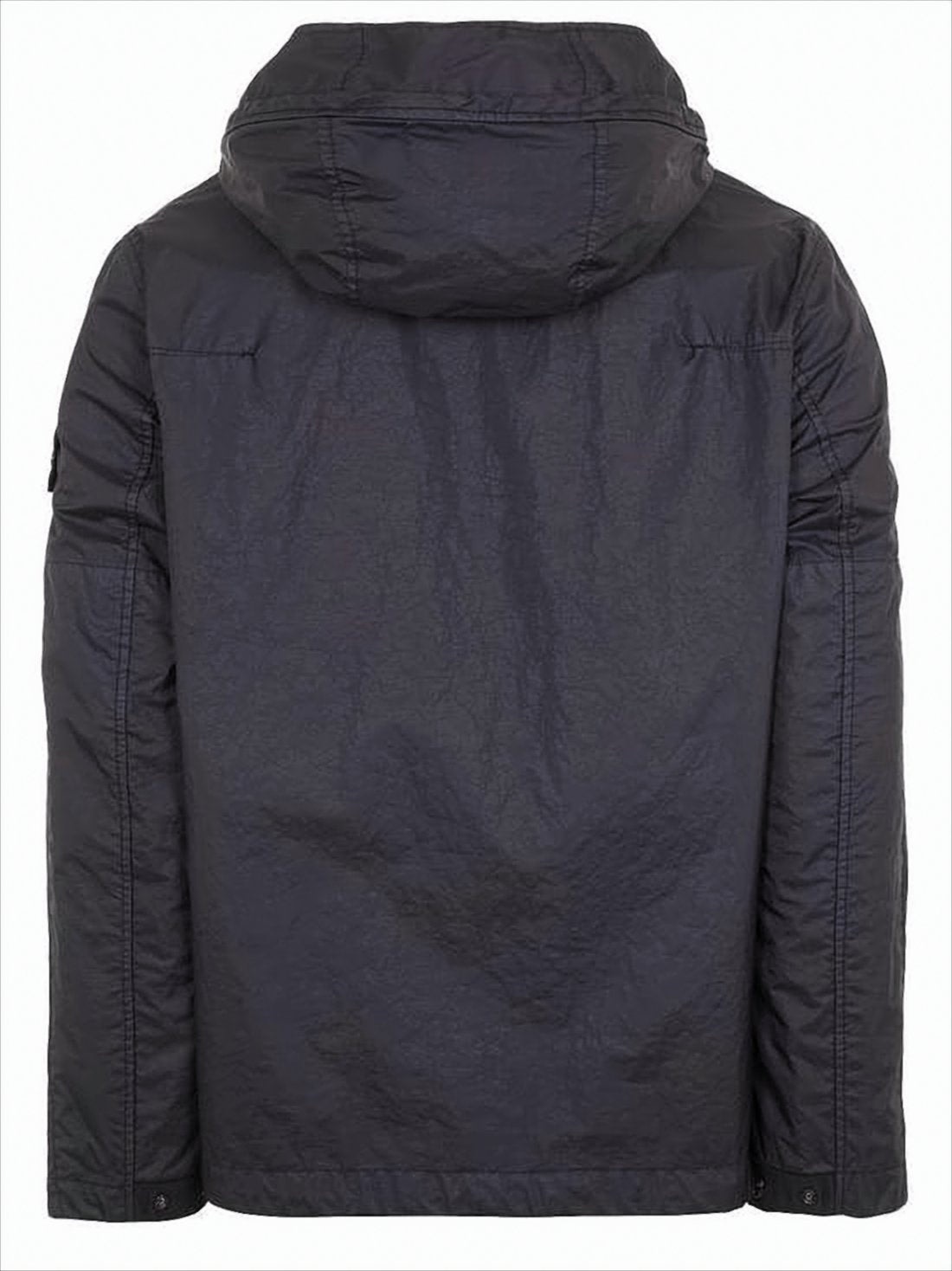 Matte Finish Black Casual Jacket with Hood