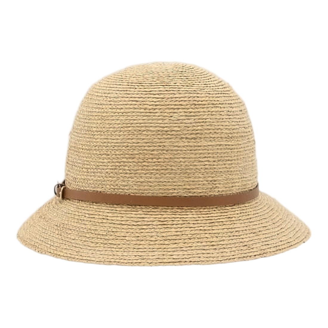 Finely Woven Raffia Hat with Gently Flared Brim