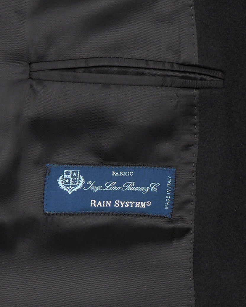 Double-Breasted Loden Coat With Peak Lapels