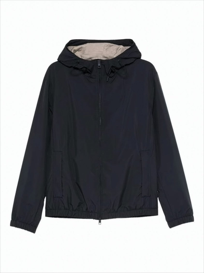 Lightweight Matte Finish Lardini Jacket With Adjustable Hood