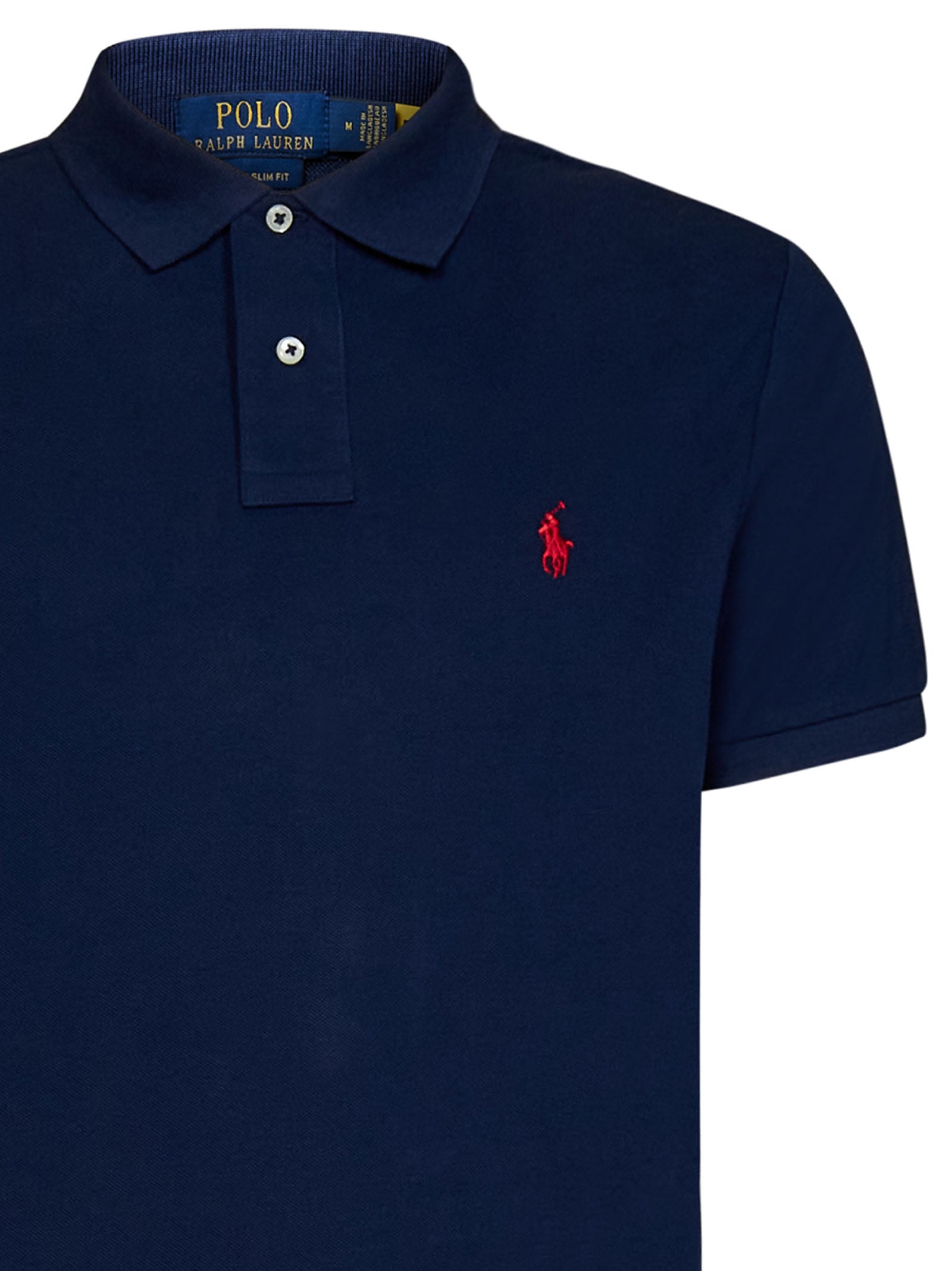 Classic Blue Polo Shirt with Embroidered Logo
