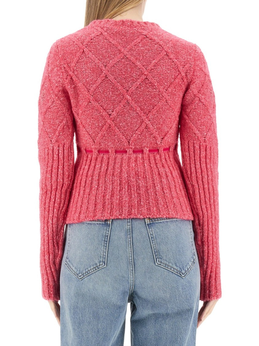Textured Diamond Knit Sweater