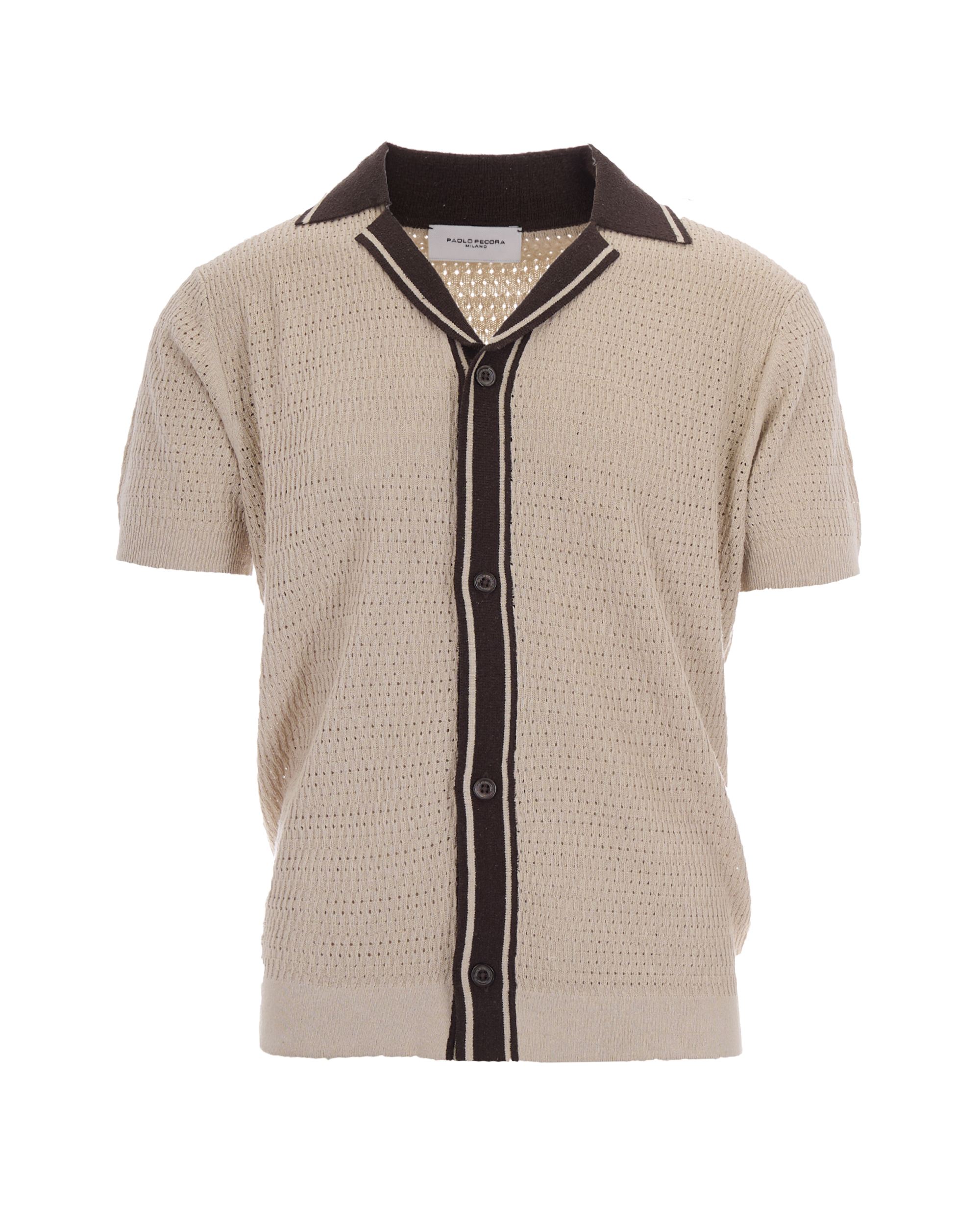 Textured Short-Sleeve Knit Shirt