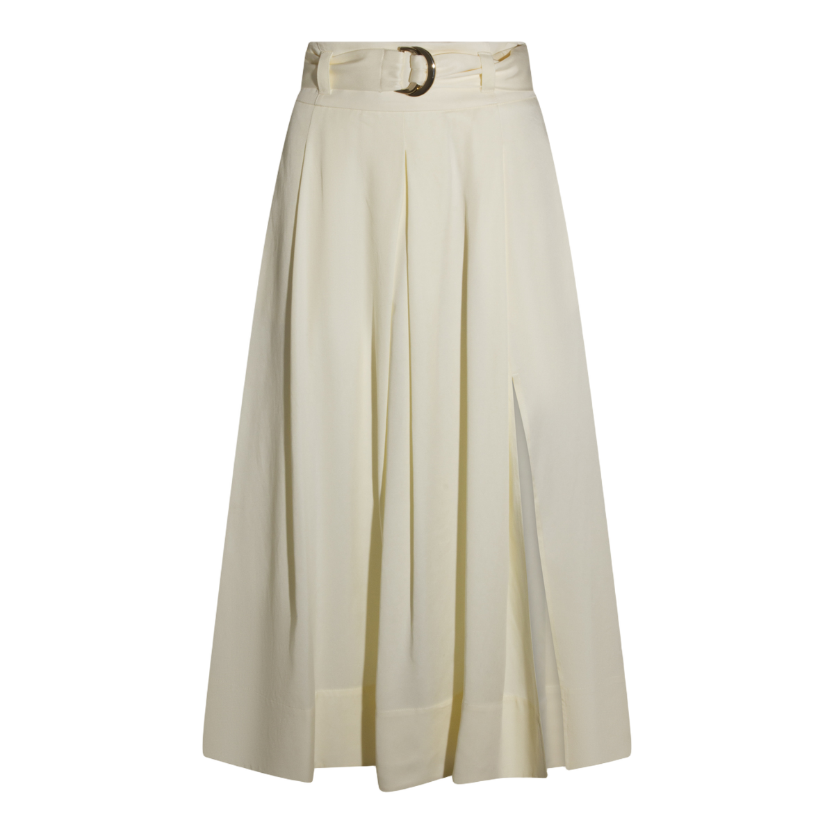 Structured Midi Skirt With Pleats