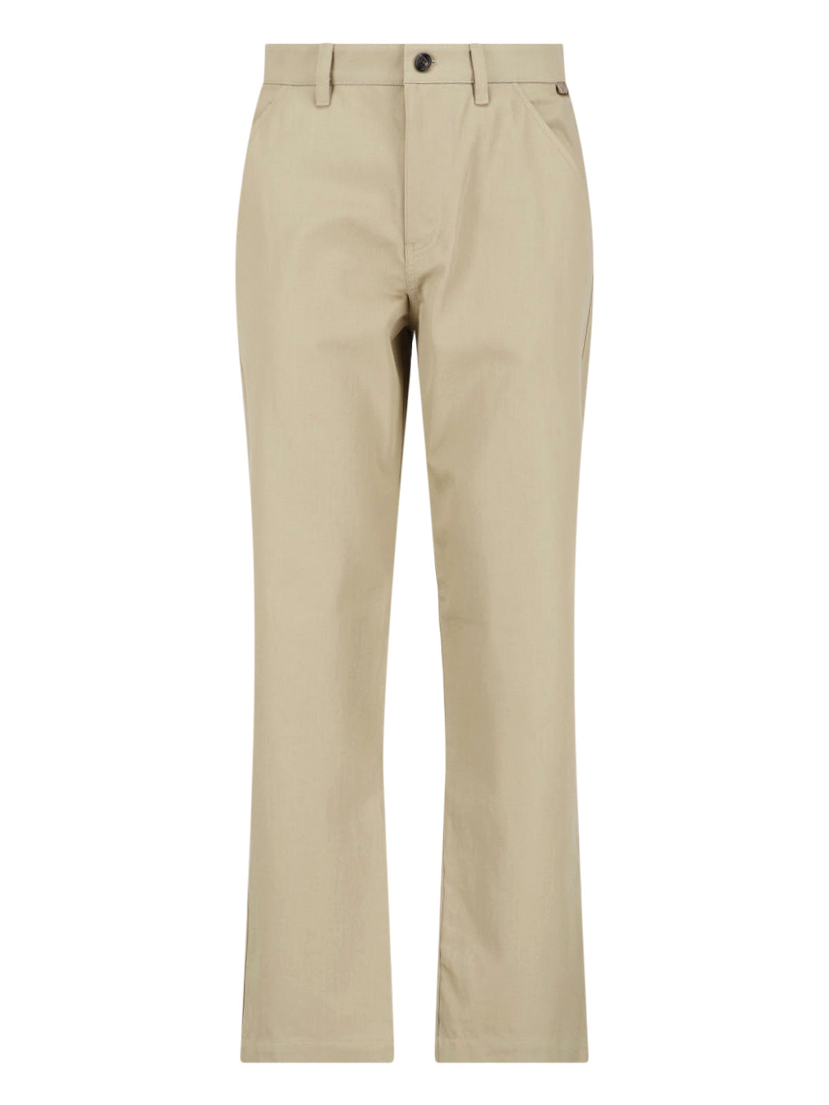 Beige Arthur Straight-Leg Cotton Trousers