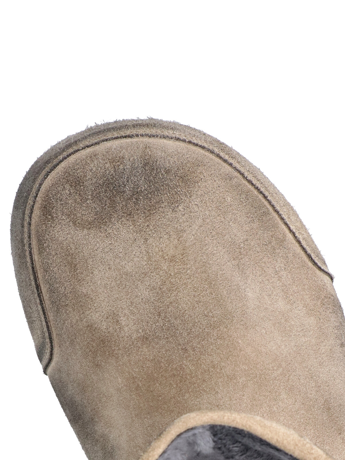 Brown Distressed Dumbo Suede Ankle Boots