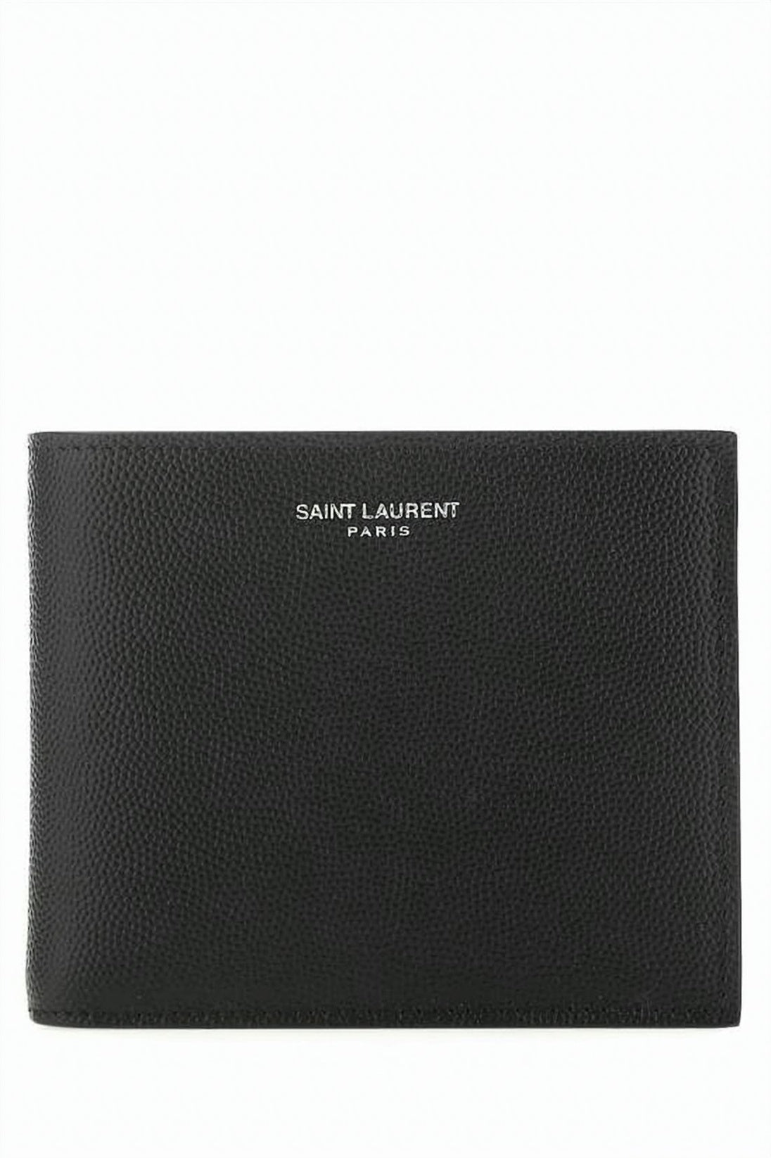 Textured Black Wallet with Fold-over Design