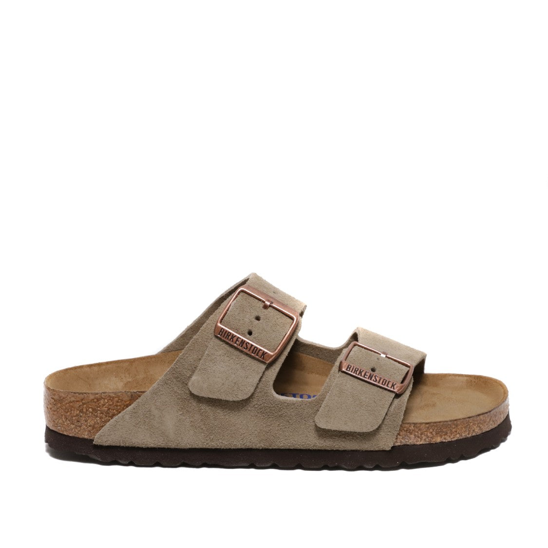 Arizona Sandal With Adjustable Straps In Suede Sand