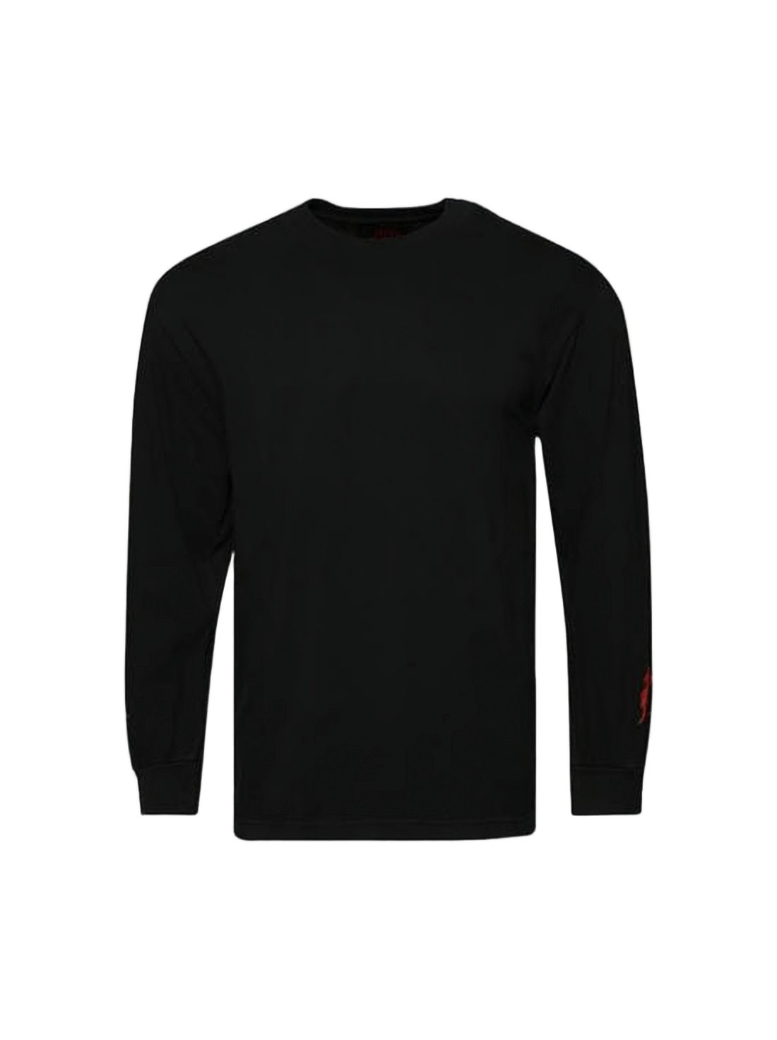 Long-Sleeve T-Shirt with Subtle Red Accents