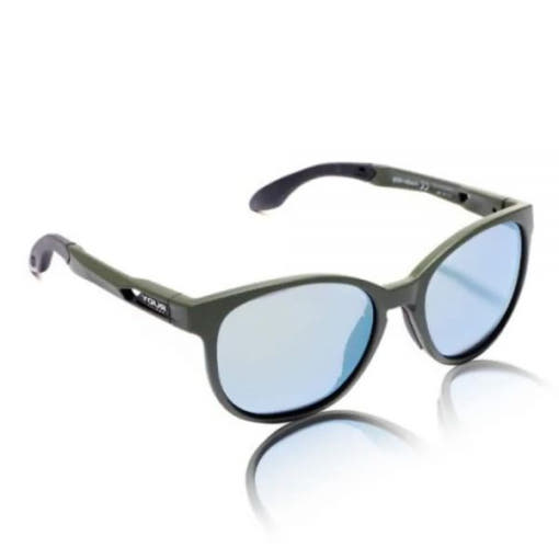 Rounded Frame Acetate Sunglasses with Tinted Lenses