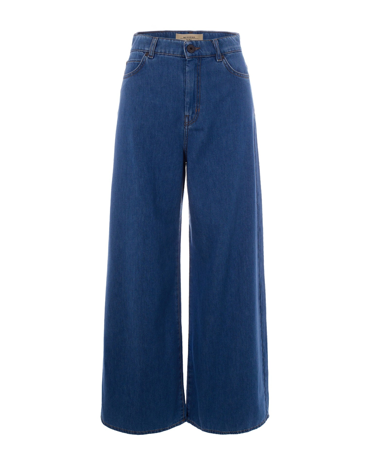 Wide-Length Blue Jeans