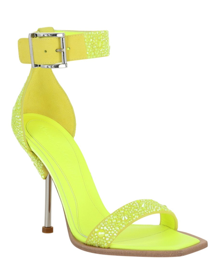 Crystal Embellished Heel Sandals