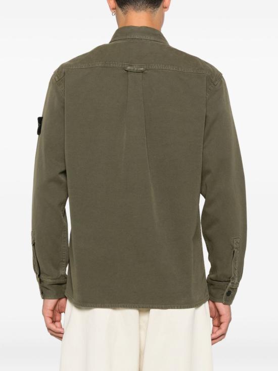Long-Sleeve Casual Shirt with Structured Collar