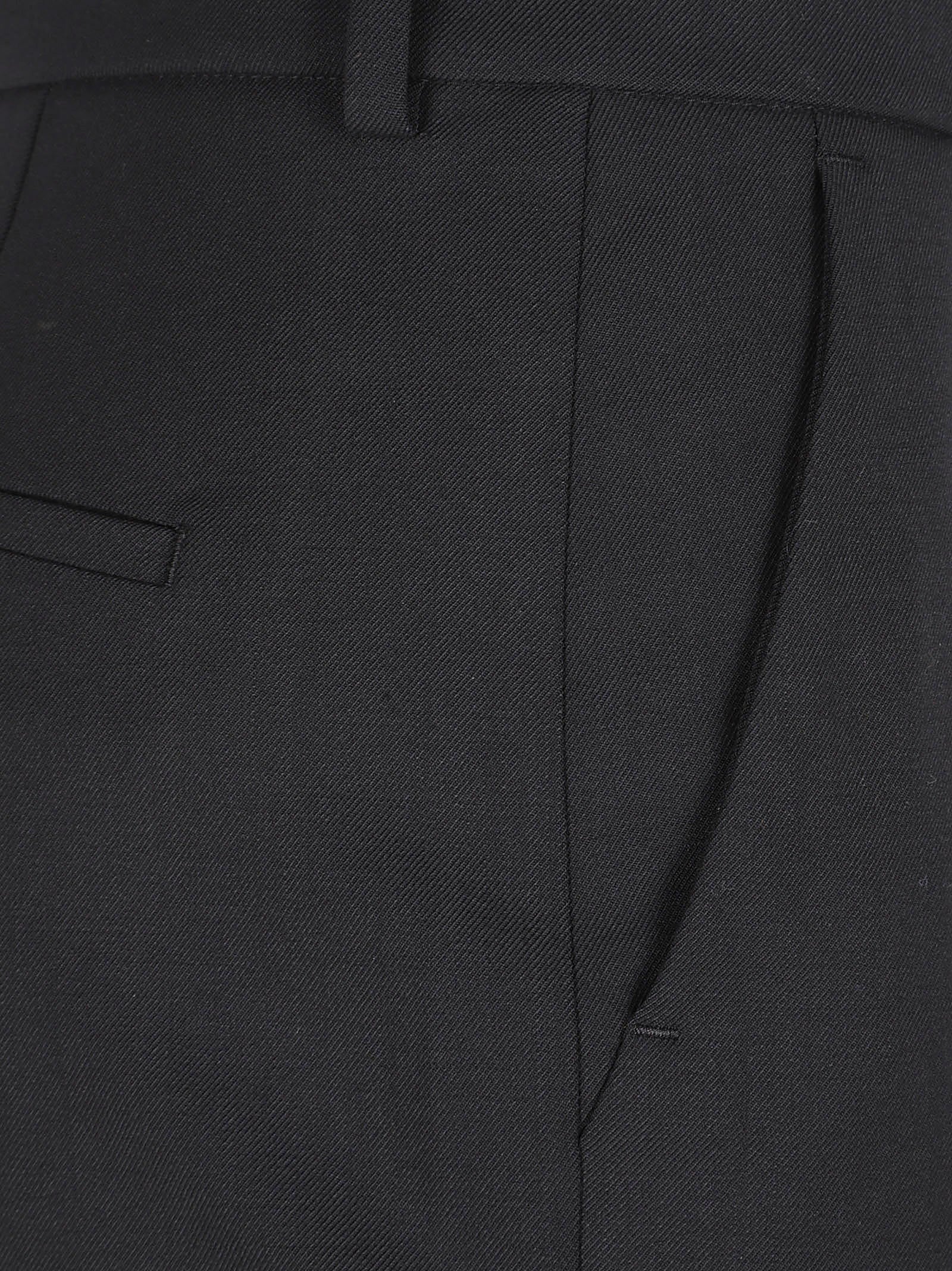 Tailored Black Trousers With Flared Hem