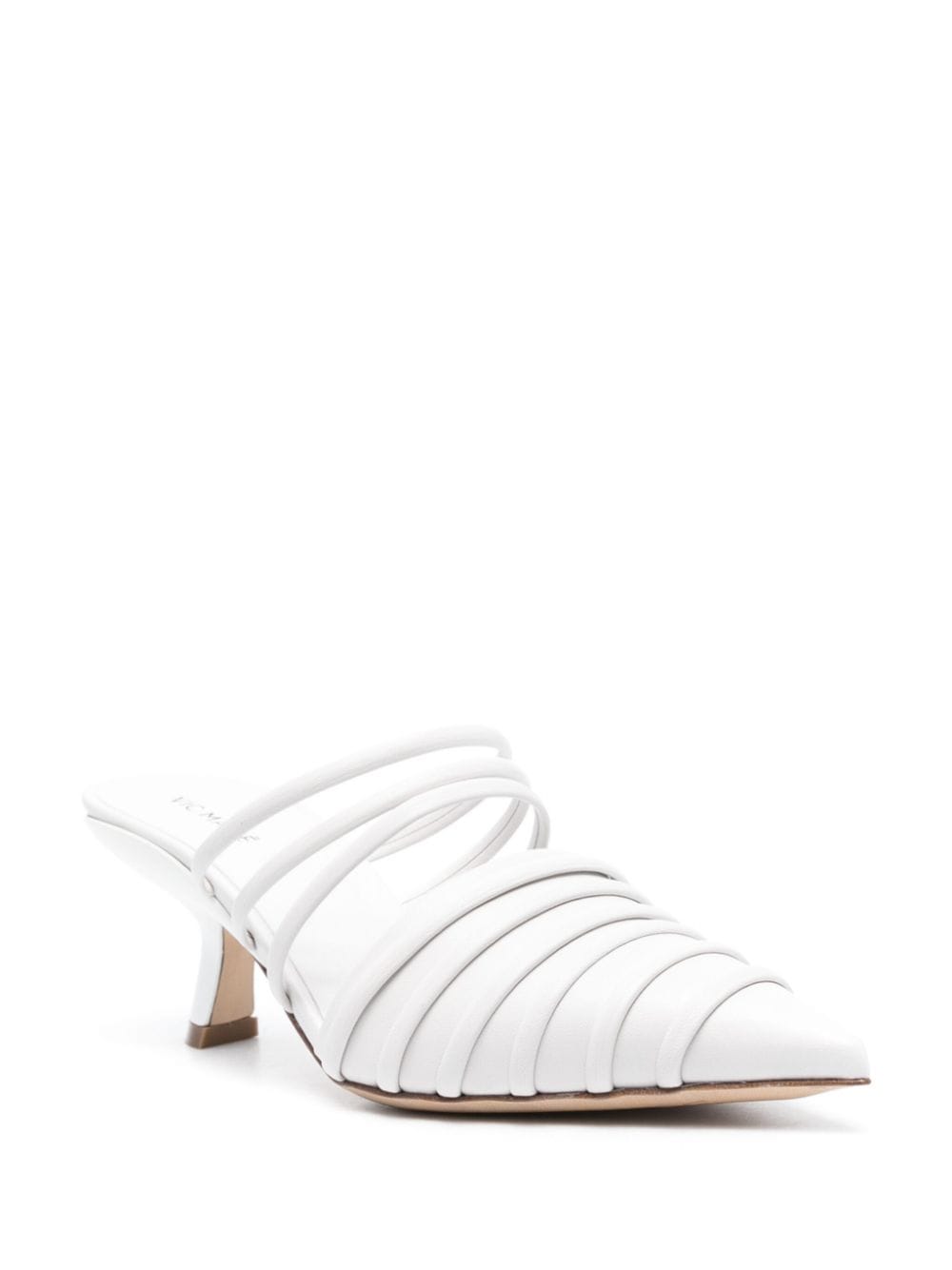 Polished White Calf Leather Sandals