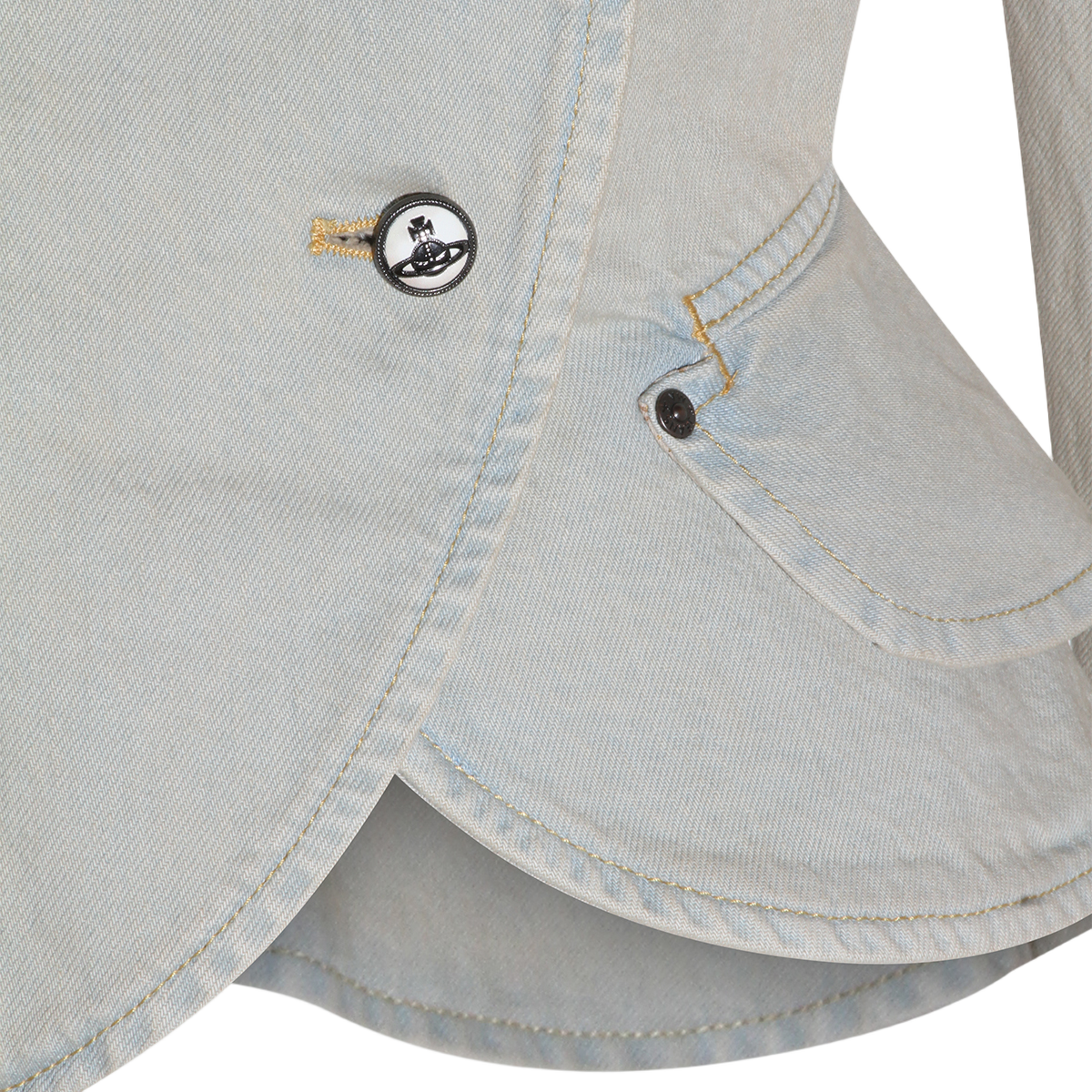 Tailored Blue Jacket with Classic Collar