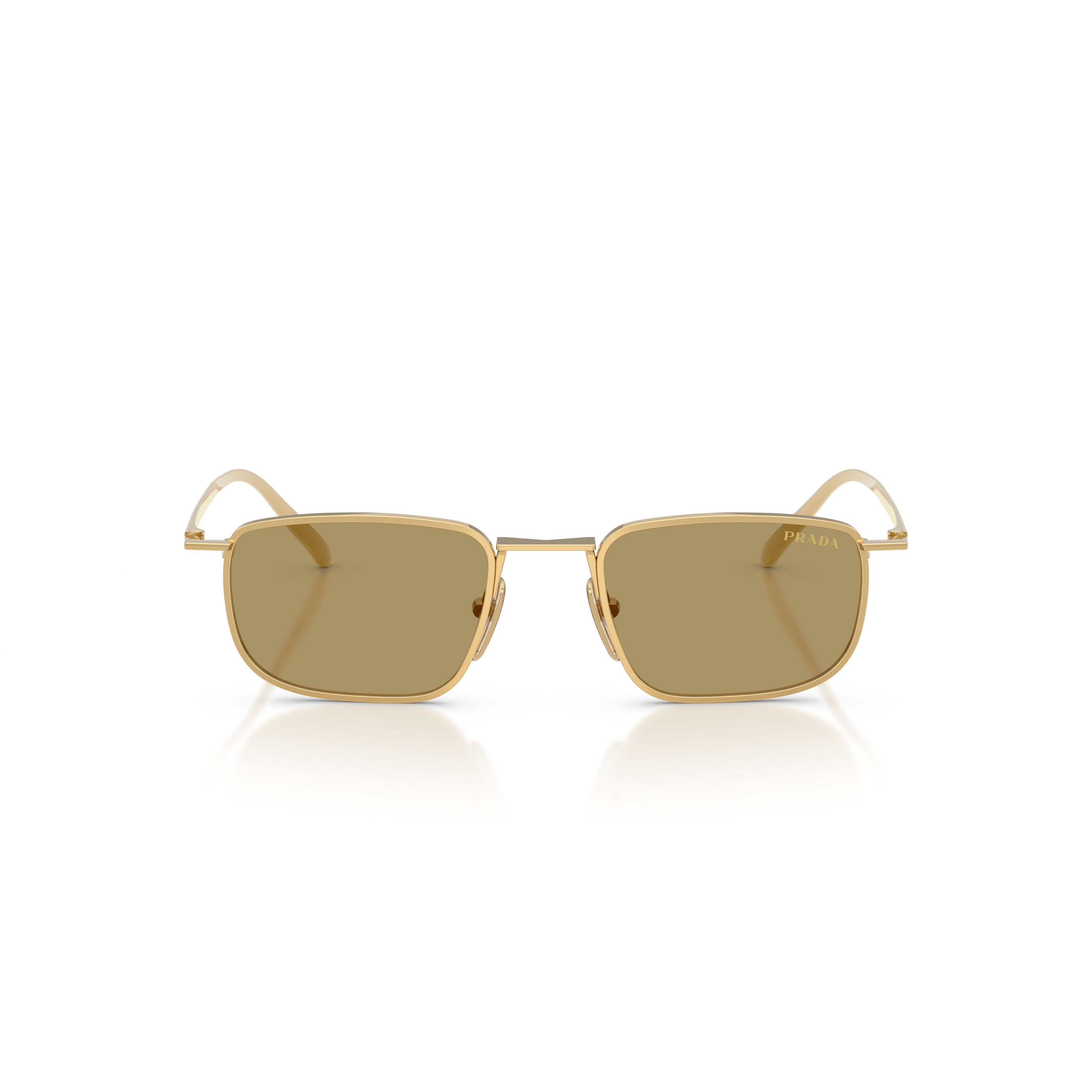 0pr D52s Rectangular Gold Metal Frame Sunglasses