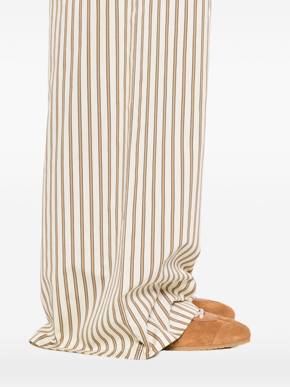 Wide-leg Striped Trousers