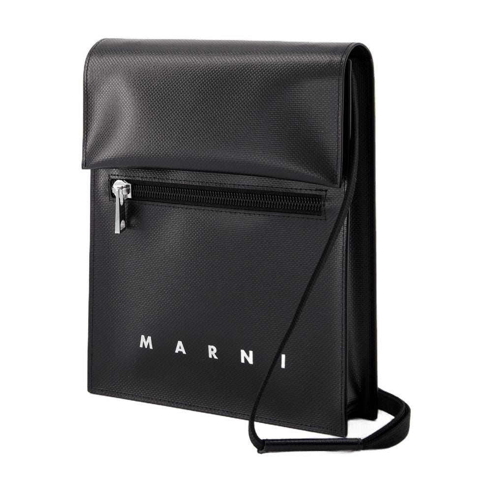 Pouch On Strap Crossbody - Synthetic - Black