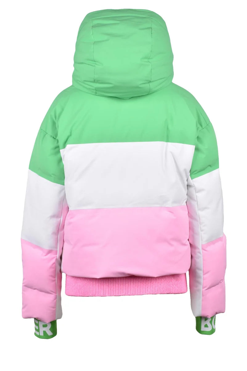 Stretch Down Jacket - White/Green