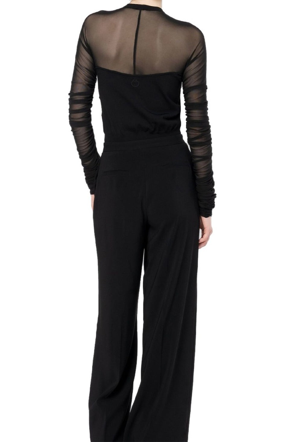 Sheer Long Sleeve Sweater With Button Detail And Elegant Fit