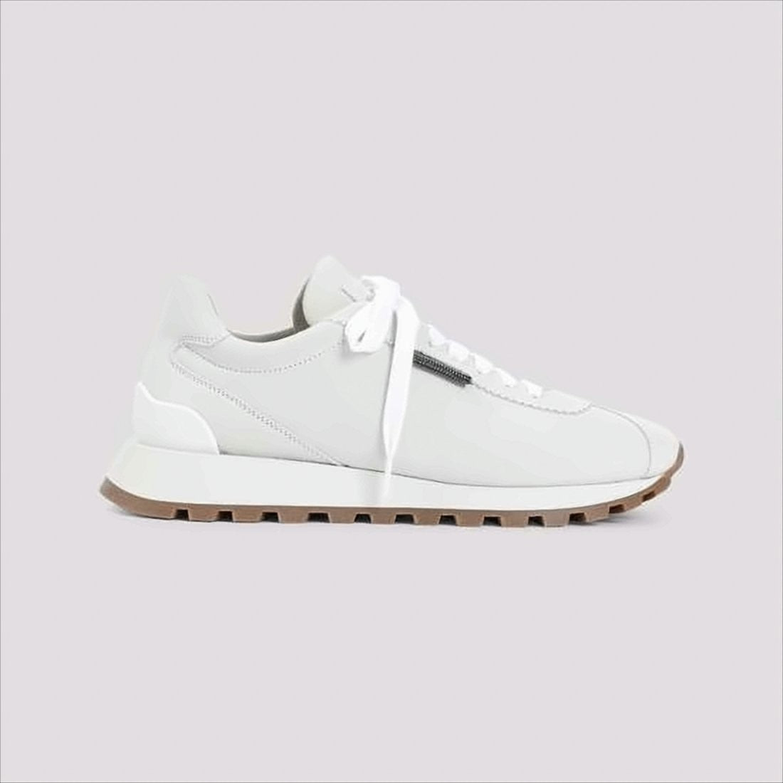 Suede Sneakers with Contrasting Rubber Sole