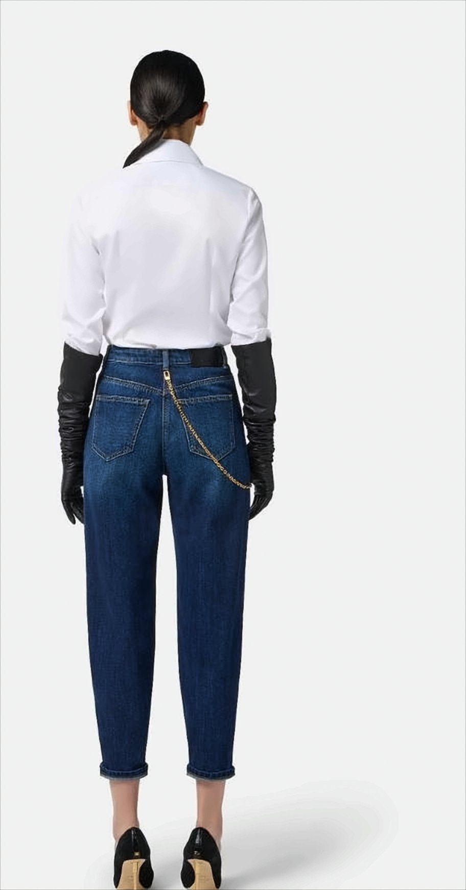 Crisp Cotton Poplin Shirt With Button-Embellished Collar