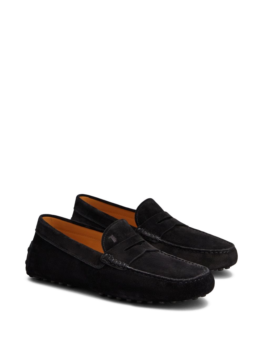 Loafers with Boar Suede Overlays