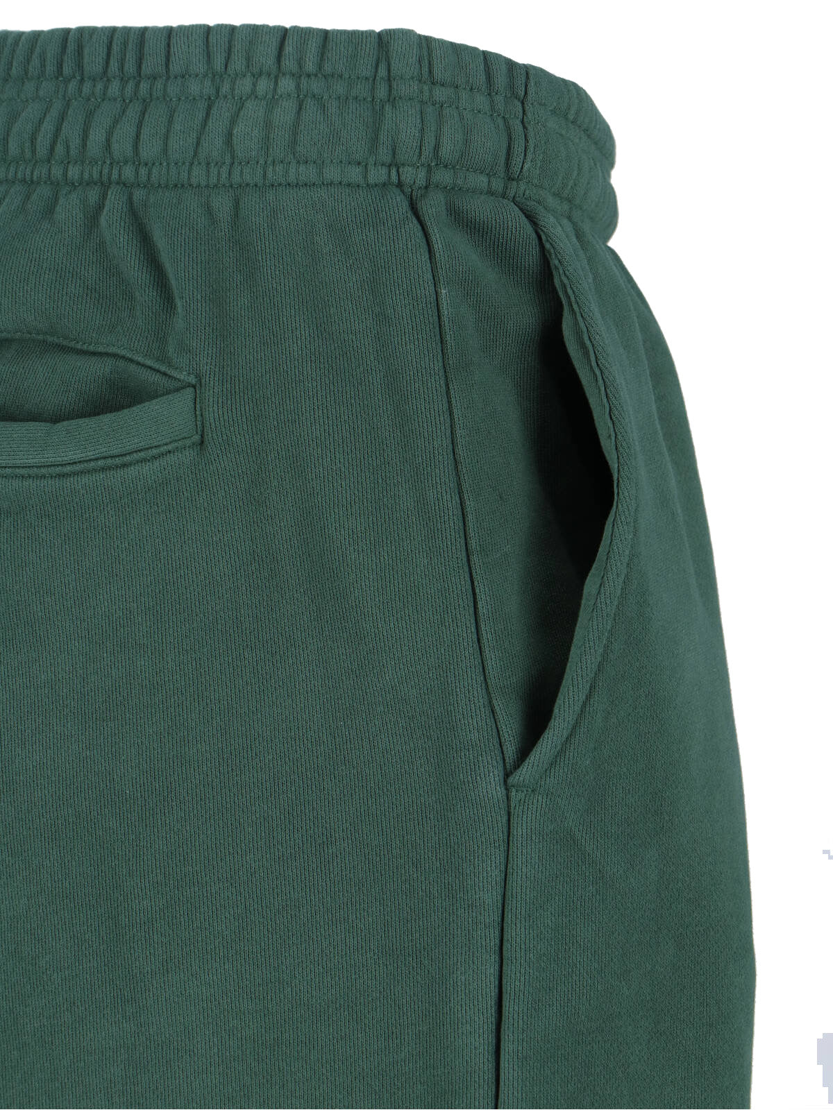 Green Relaxed-Fit Cotton Sports Pants