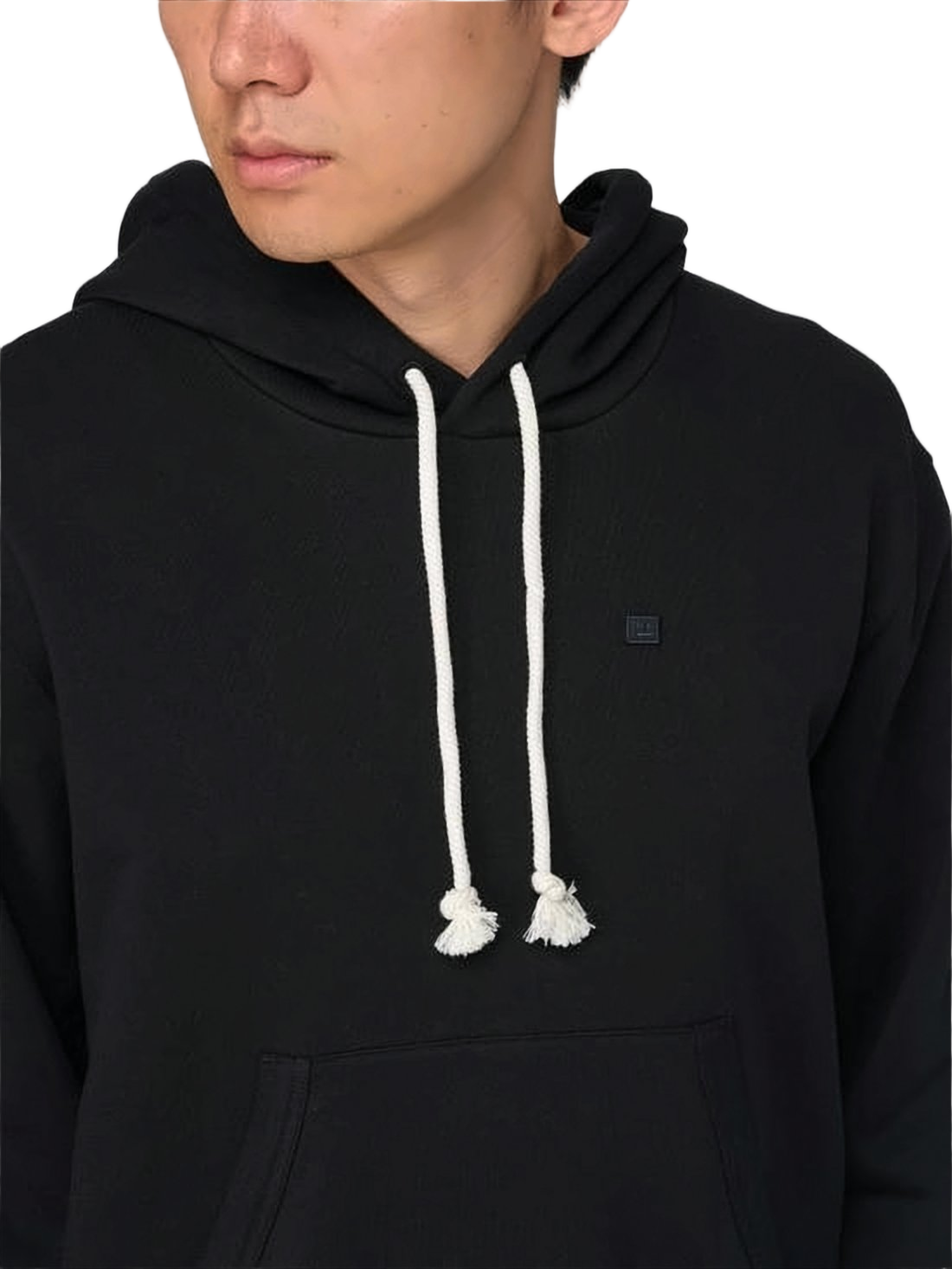 Classic Black Cotton Hoodie with Drawstring