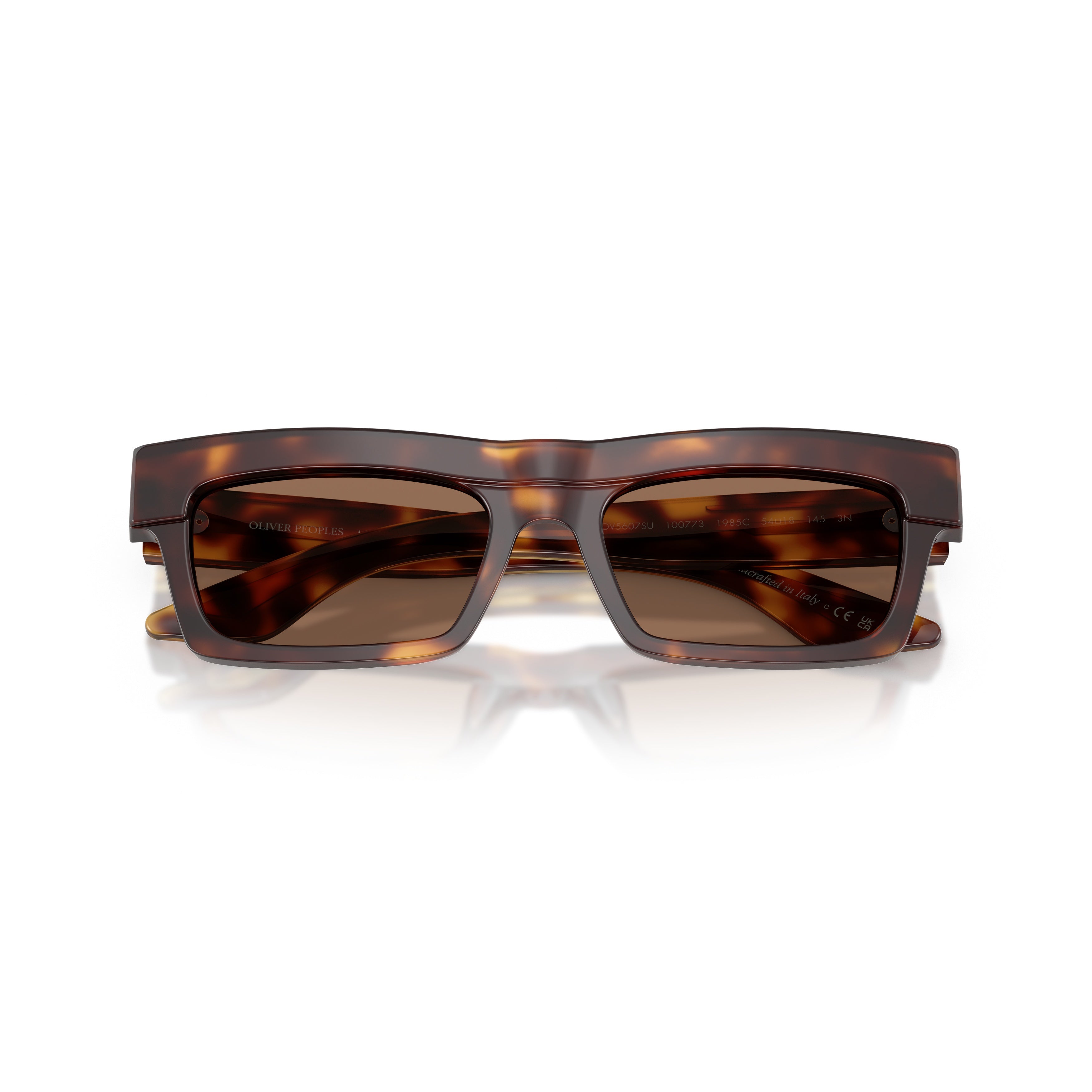 0ov5607su Bold Tortoiseshell Rectangular Sunglasses with Chunky Frame